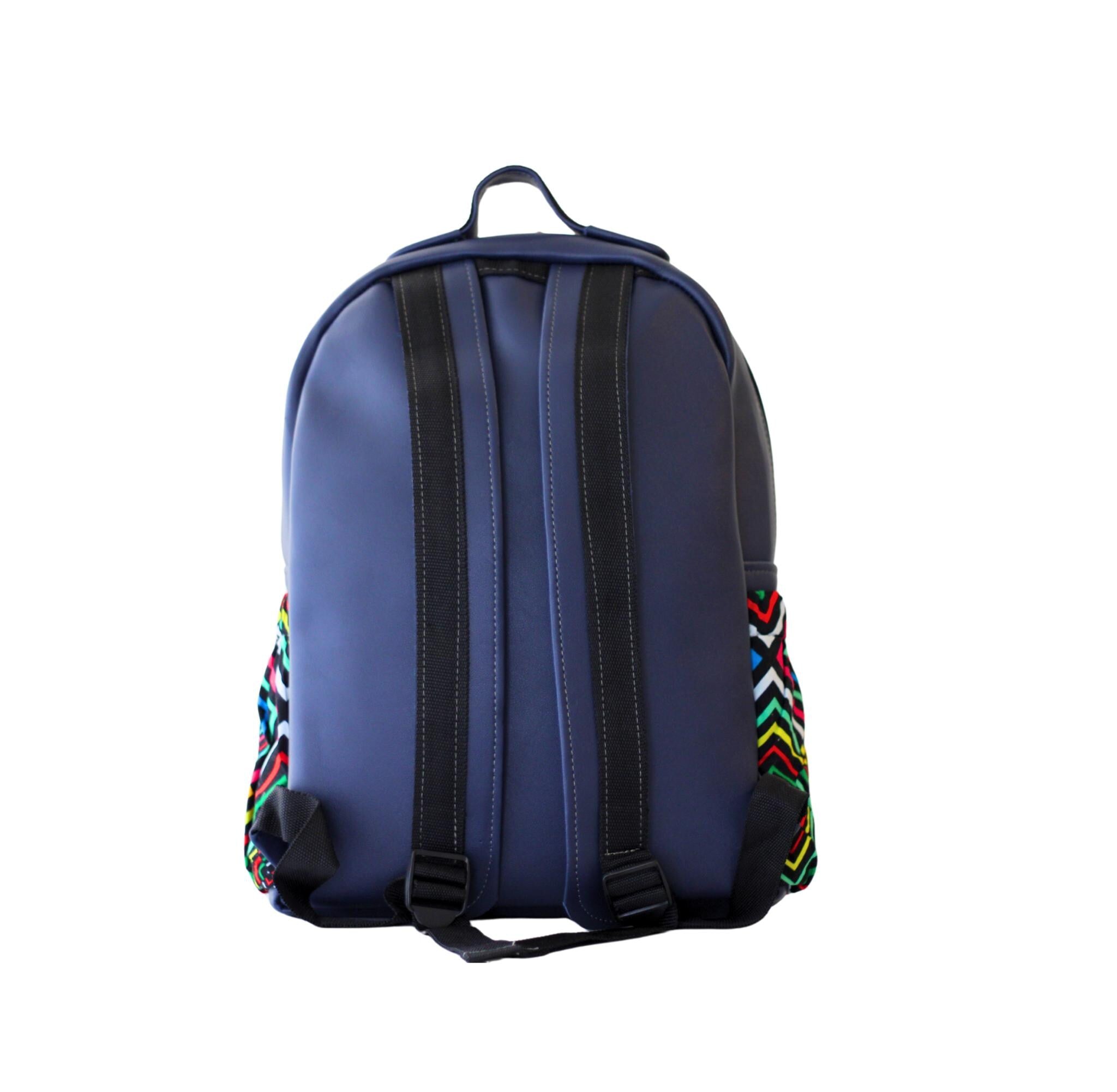 Unisex African Fabric Backpack – Laptop & Daypack with Unique Print