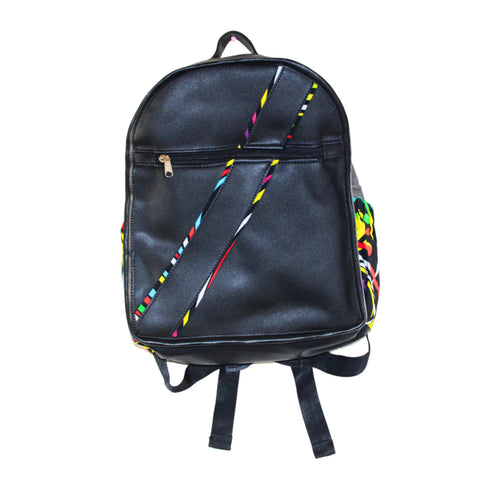 Unisex African Fabric Backpack – Laptop & Daypack with Unique Print