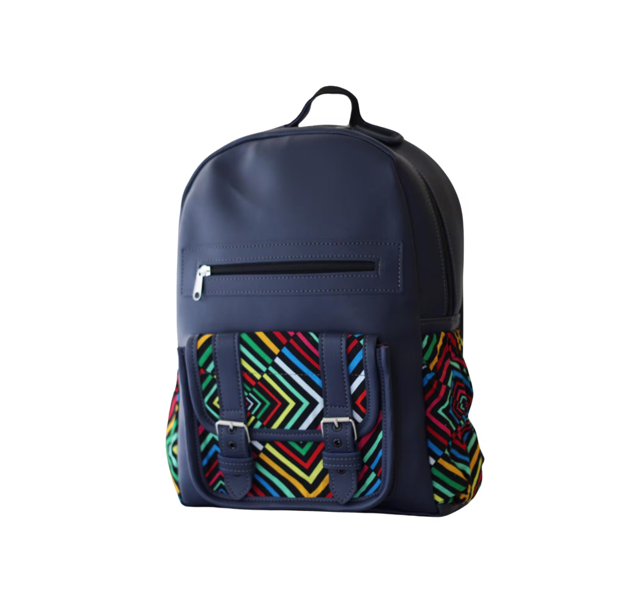 Unisex African Fabric Backpack – Laptop & Daypack with Unique Print