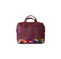 Leather Laptop Bag – African Print Trim, 15.6 inch Work Bag